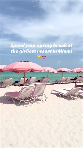Your sign to book your spring break stay😍🌊 #springbreak #miami #beach #resort #pink