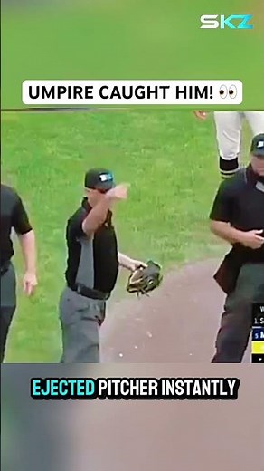 Pitcher Ejected After Glove Check 😳 #baseball