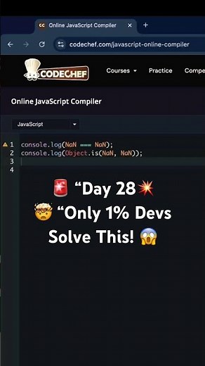 🚀 JavaScript Output Challenge – Day 28 🔥 | Only 1% Can Guess This Right 🤯 | JS Trick Question 💻