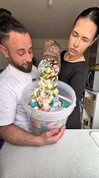 We fill the candy jar and weigh our candy stash... 😂🍭