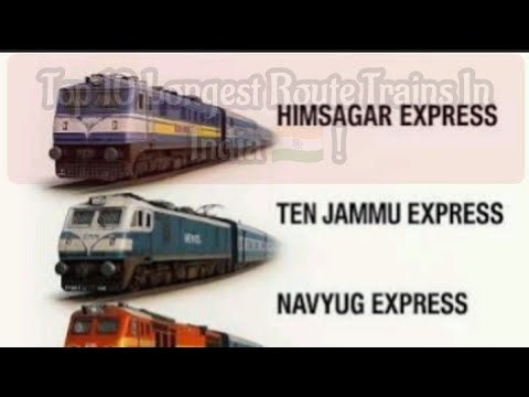 Indian Railways 🇮🇳! - Top 10 Longest Route Trains In India 🇮🇳 ! #gk #railways #india #ias #ips #ssc