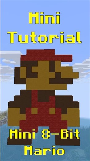 8 Bit Super Mario Bros - Minecraft Micro Tutorial #gearsaw #minecraft #minecraftbuildingtutorial
