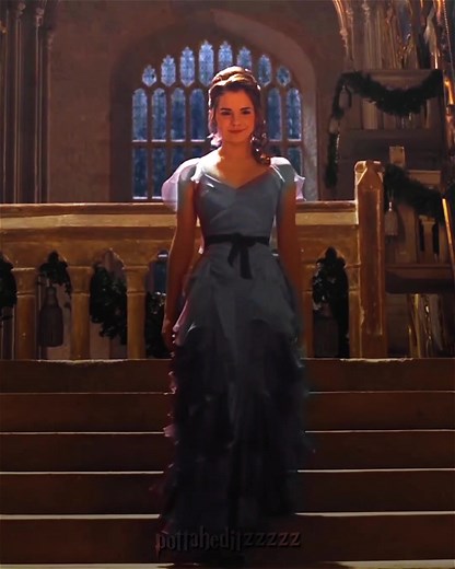 Hermione Granger Blue Dress Staircase Walk