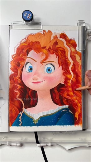 44K views · 1.8K reactions | ASMR Drawing Merida from Brave #sketchbookdrawing #asmrvideo #disneyart | valerieespino.arts | Facebook