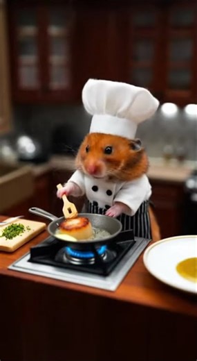 If animals lived like humans #hamster #cute #funny #animals