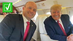 Yes, a photo of Donald Trump and Kevin Roberts appears to be genuine