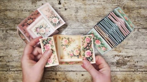 Paper Box Printable, Origami, Junk Journal Kit, Roses, Shabby Chic, Pretty Nesting Boxes, Papercrafts, Card Making, Craft Supplies Download - Etsy