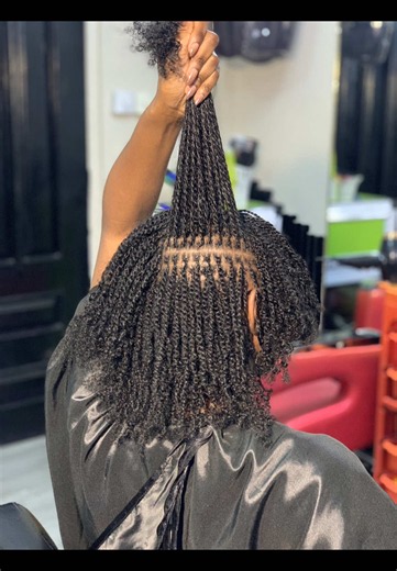 Microlocs installation using two strand twists…..lovely 😍 #haskelocsandnaturalhair #microlocsjourney #microlocsinstallation #microlocs