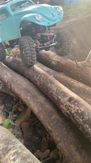 Custom VW Beetle 4x4 Crawler Conquers Wooden Bridge Pass 🐢 | Scale RC Crawling