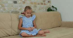 Little Girl Suffering Stomach Ache Sitting Stock Footage Video (100% Royalty-free) 1109503313 | Shutterstock
