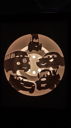 Cars DIY Papercraft Lightbox 🛞⚡️ #carsmovie #carspixar #pixar #lightningmcqueen