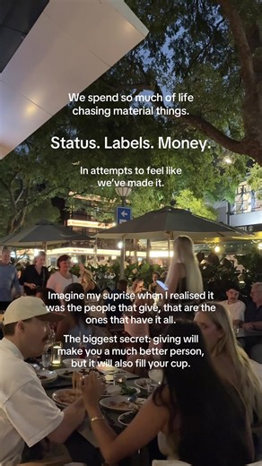 Chasing status and material things is a great way to feel empty. #philanthropy #giving #meaning #fulfillment