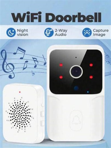 1pc Mini WiFi Video Doorbell With Camera, Wireless Smartphone Remote Control Smart Video Doorbell, Two-Way Talk, Photo/Video Recording, Voice Changer, Built-In Rechargeable USB Battery (Please Check The Detailed Description!) | SHEIN
