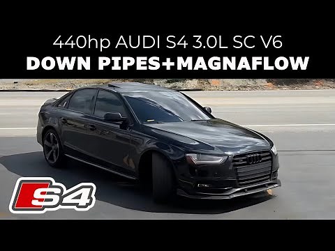 440hp Audi S4 3.0L SC V6 w/ Down Pipes & 14" Magnaflow!