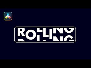 ROLLING TEXT Animation in Davinci Resolve 18.5 (Fusion Tutorial)
