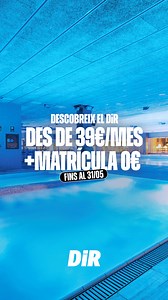 💃 Menys stories, més endorfines. Amb DiR tens activitats, bon ambient i zero excuses. Des de 39 €/mes i matrícula 0 €. T’hi apuntes? *Promoció vàlida fins al 31/05. Consulta les condicions a recepció o a dir.cat | Clubs DiR