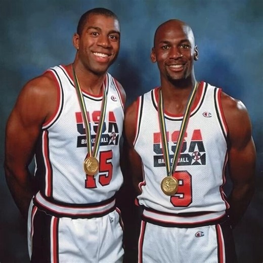 Magic to Jordan is a prime example of why they call team USA in 1992 the Dream Team 🙌