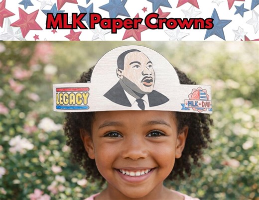 MLK Day, 3 Crown Printable Coloring, MLK Kids Activity, Martin Luther King Jr Day, Black History Month, I Have A Dream, Classroom Activity - Etsy