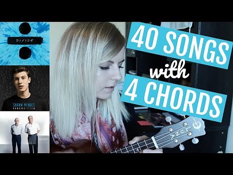 4 basic chords, 40 songs on ukulele