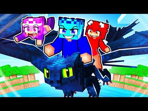 Having a TOOTHLESS DRAGON TRAINER FAMILY in Minecraft!