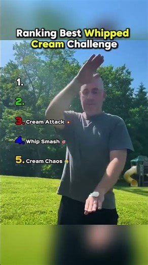 Ranking Best Whipped Cream Challenge P.1 || #shorts #ranking #rankingmoments #bestmoments