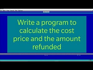 Program to calculate amount to be paid and money refunded in QBASIC