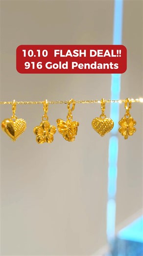 3.1K views | ✨ Look great & save more with our $89 Flash Deal on 916 Gold Pendants! With NEW designs & viral favourites! Buy now before it is gone! ✨ Brand New Gold Jewellery ✨ Fuss-free Exchange Policy ✨ Buy Now Pay Later with 0% Interest ✨ Get them right after the 1st payment ✨ Fast & Secure Shipping "Very nice n look high class pendant.. love it so much" -Crisnawati H. (Happy MoneyMax Online Customer) | MoneyMax | Facebook