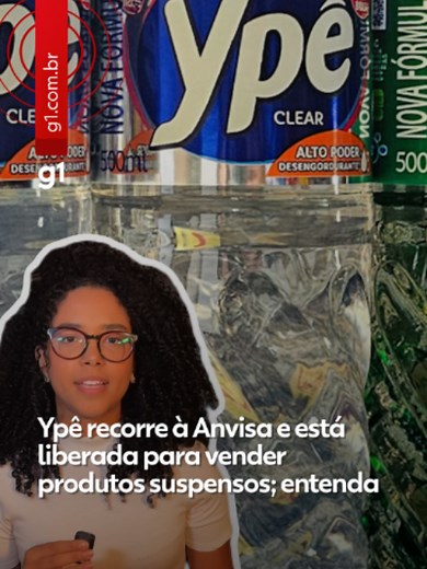 Ypê e Anvisa – A Ypê informou que recorreu da decisão da Anvisa que determinou o recolhimento e a suspensão da fabricação e venda de detergentes, sabões líquidos e desinfetantes da marca com lote terminado em 1. Segundo a empresa, o recurso tem efeito suspensivo e, por isso, a proibição de fabricar e comercializar os produtos fica automaticamente suspensa até novo posicionamento da agência. A Anvisa confirmou ao g1 que, pela legislação em vigor, o recurso administrativo suspende temporariamente