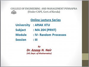 3-Random processes: Problems from Stationary/ WSS processes