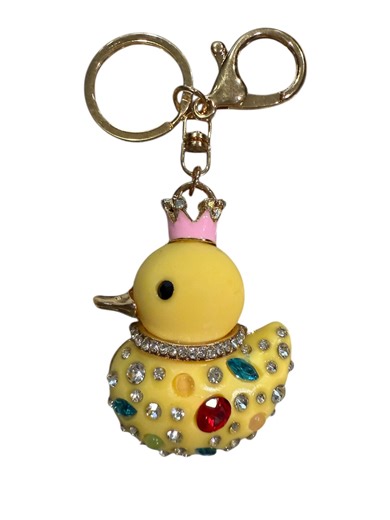Bling Yellow Duck Key Chain, Rhinestone Duck Purse Charms, Tumbler Accessories - Etsy