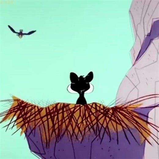 Funny Cartoon: A Flying Cat and Dog with a Beautiful Friendship