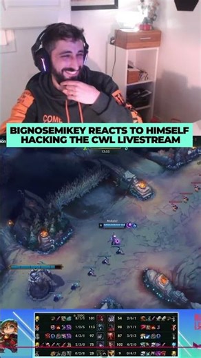BigNoseMikey Reacting to himself hacking the CWL livestream