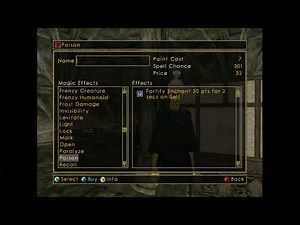 Morrowind Using Fortify Skill Exploit