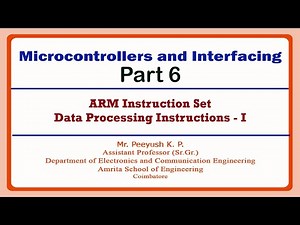 Data Processing Instructions - I | Microcontrollers and Interfacing Part 6