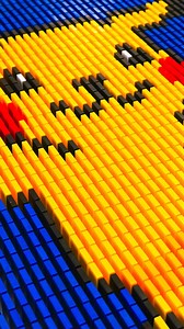 Pokémon in Dominoes ft. Pikachu! the full BMAC 17 falldown is now live 😄 #pokemon #pikachu #domino #dominoes #H5dominocreations | Hevesh5