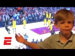 Kid casually calls game as LeBron James shoots buzzer-beating 3 vs. Pacers | ESPN