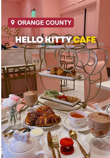 Hello Kitty afternoon tea in Orange County 🫖 🎀 At the Hello Kitty Cafe, you’ll get a prix fixe menu of Hello Kitty-themed sweet and savory items with a pot of tea of your choice 🧁💕 Hello Kitty Cafe 📍860 Spectrum Center Dr, Irvine, CA 92618 📌Book it here: exploretock.com/hellokittycafe 💵 $65 per person (for prix fixe menu) 📝 Reservations are recommended! #hellokittycafe #thingstodoinoc #orangecounty #irvinecalifornia #irvine