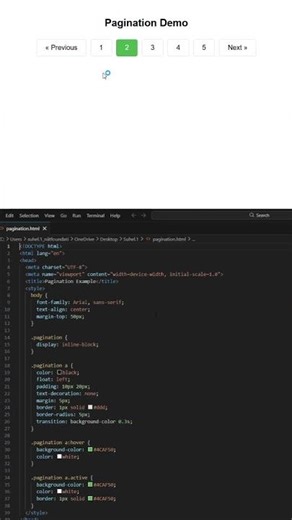 Pagination Slider Html and css #coding #youtube