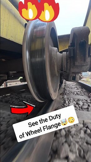 See the Essential Role of Wheel Flange 🤯🔥 #Train #bdrailway #railroad #Freighttrain #wheelflange