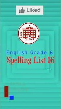 S188 English Grade 6 Spelling List 15 #shorts #spellingwords #spellinglist #spelling #english