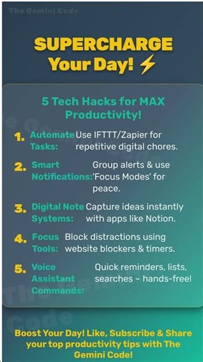 Supercharge Your Day! ⚡ 5 Tech Hacks for Max Productivity!