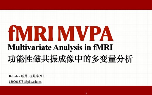 功能磁共振的多体素模式分析fMRI-MVPA (in Matlab)