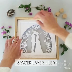 Spacers Template From Cardstock for Your Layered Artwork Paper Art Shadow Box. Possible to Use With a LED Light String. Video Instructions. - Etsy