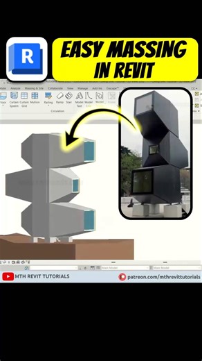 Easy Massing in Revit #revittutorial #bim #architecture