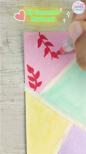 DIY 🌸 Geometric Floral Bookmark 🌸 Easy to Make #diy