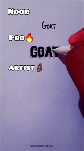 How to draw Goat word✍️🐐 #shorts #art #drawing #howtodraw #easydrawing #fyp #viral