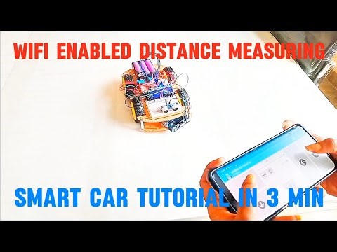 Wifi enabled distance measuring Smart car Tutorial in 3 min🔥⚡From Robospectra✨