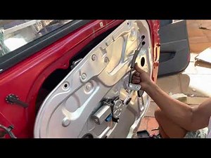 2009 Hyundai i30 window regulator motor panel assembly replacement