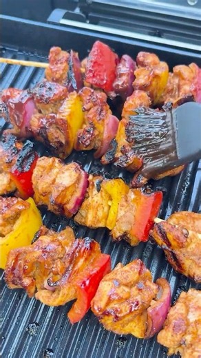 Grilled BBQ Chicken Skewers with a Smoky Tomato Dipping Sauce