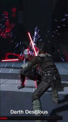 Darth Desolous battle in Star Wars The Force Unleashed